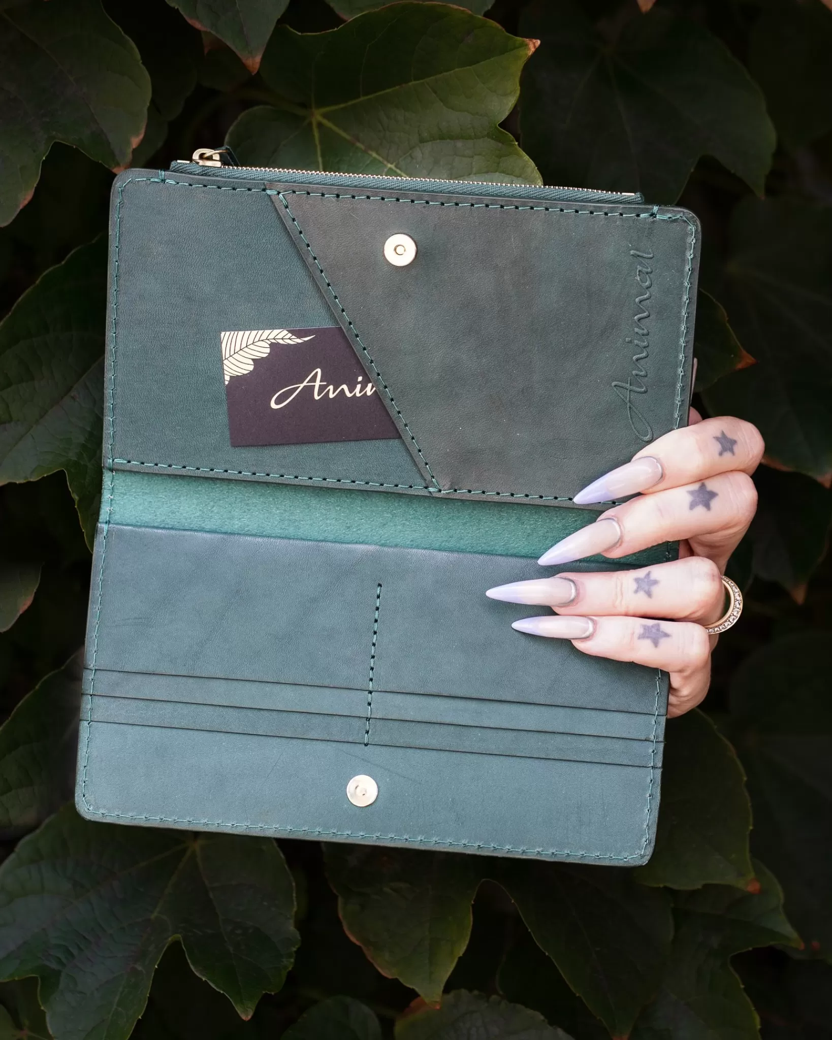 Best Animal Handmade X Asrai Death Is A Door Long Wallet
