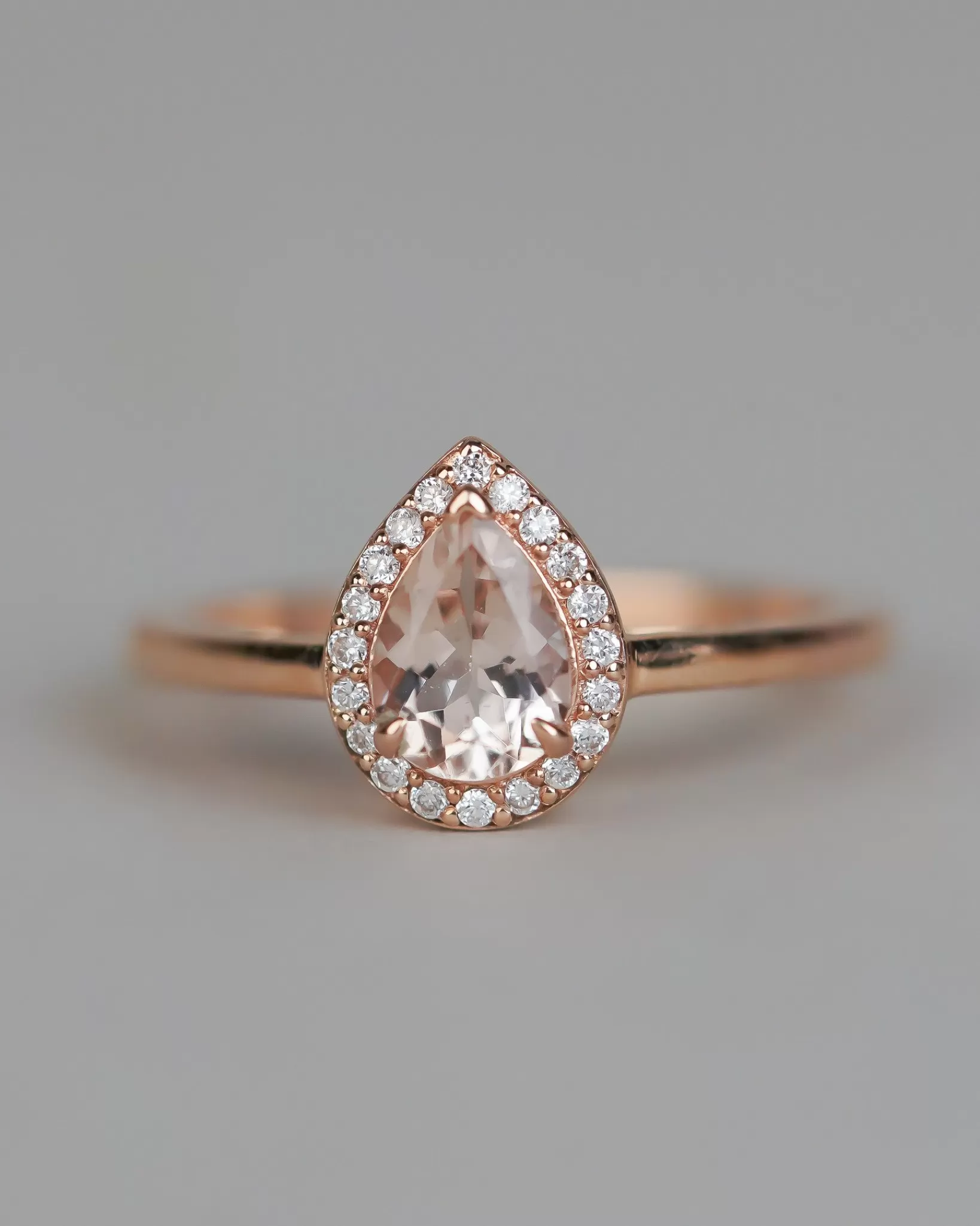 Best Anna Sheffield Morganite Pear Rosette Ring