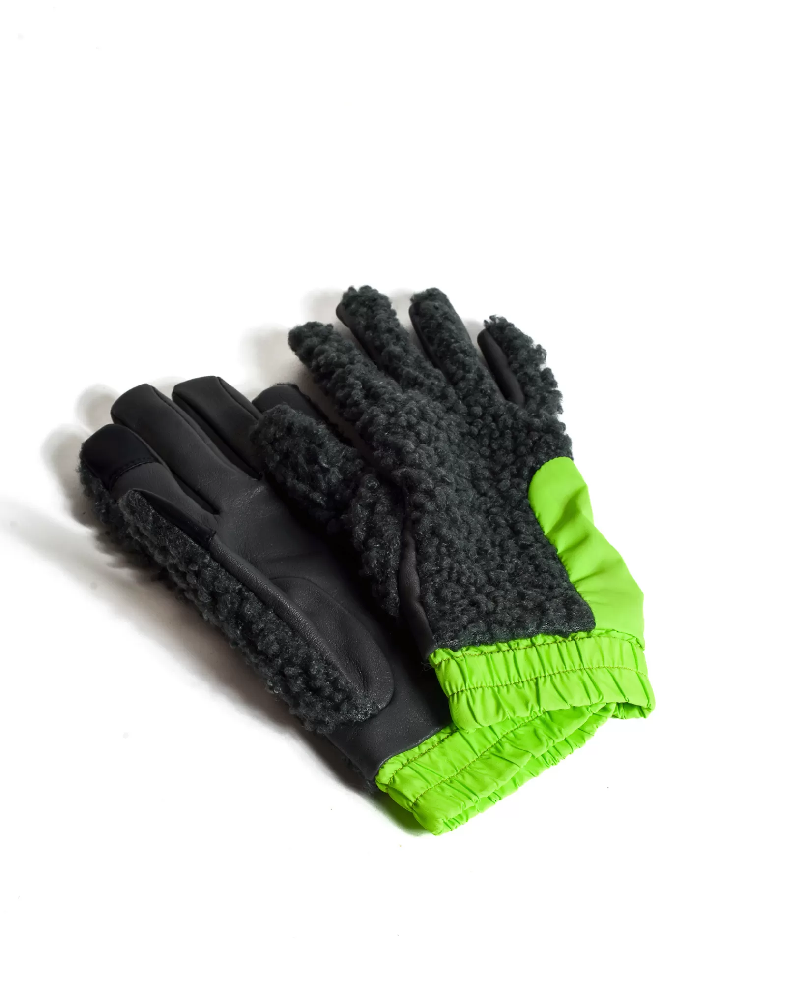 Cheap Aristide Fleece Gloves - Lime And Charcoal