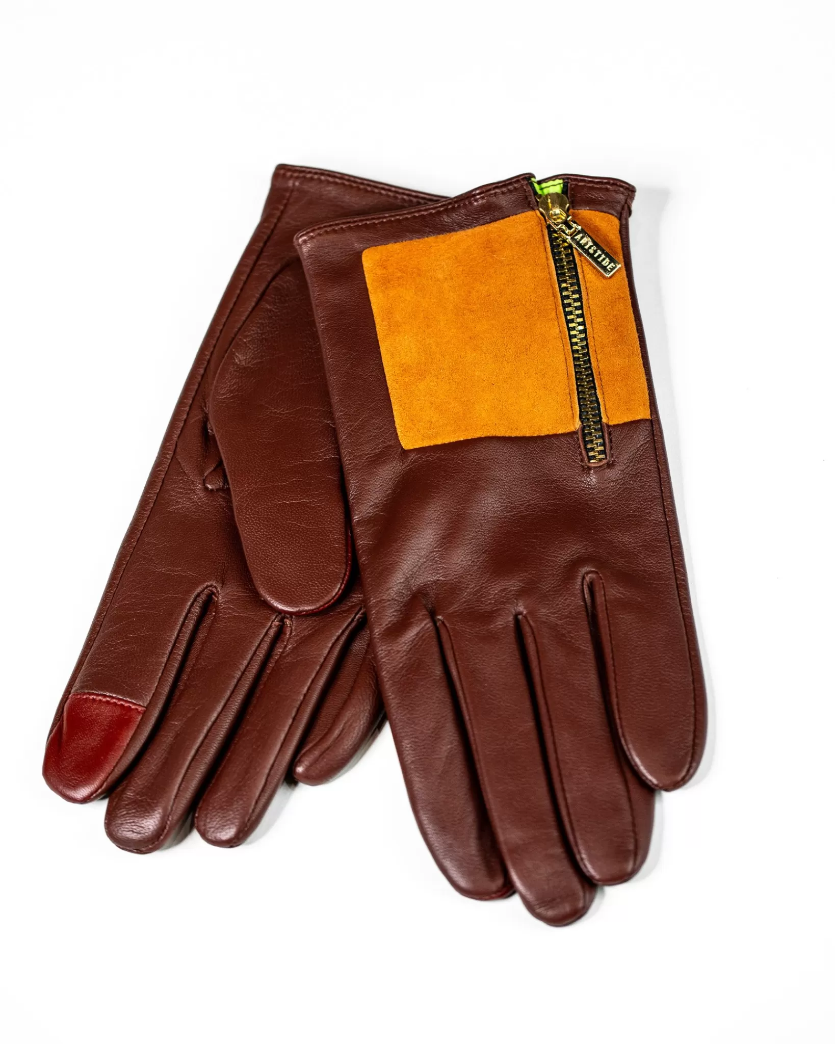 Online Aristide Square Gloves - English Tan And Lime