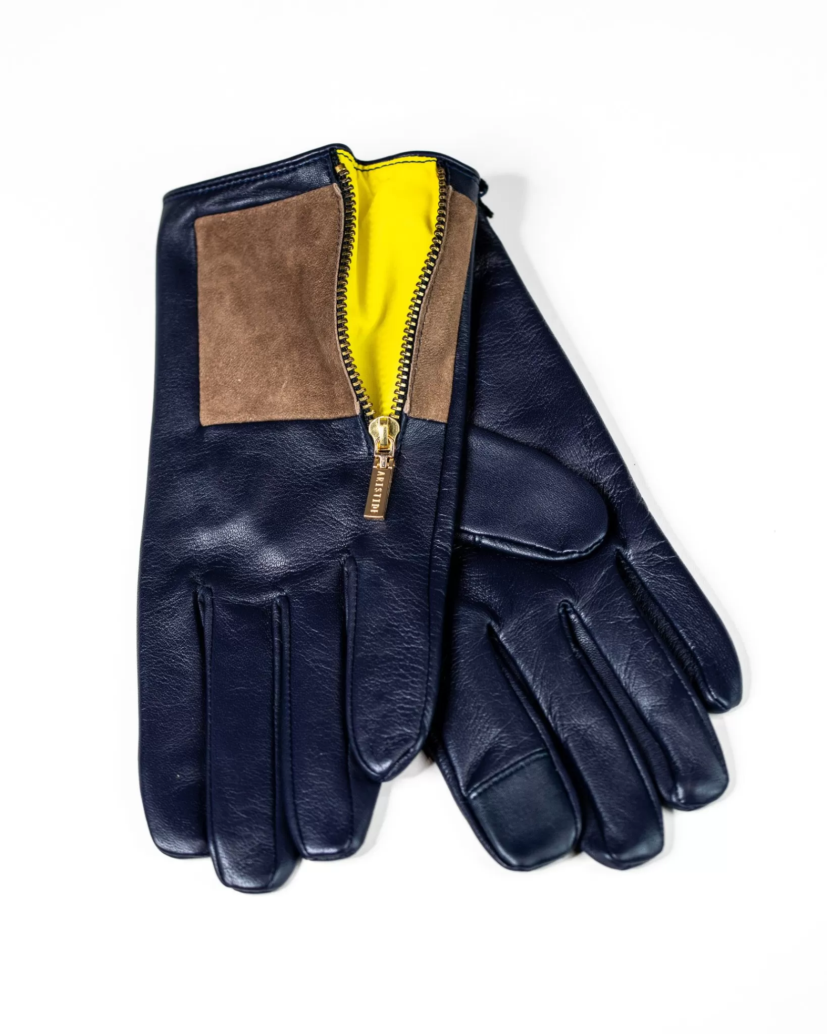 Best Sale Aristide Square Gloves - Indigo And Yellow