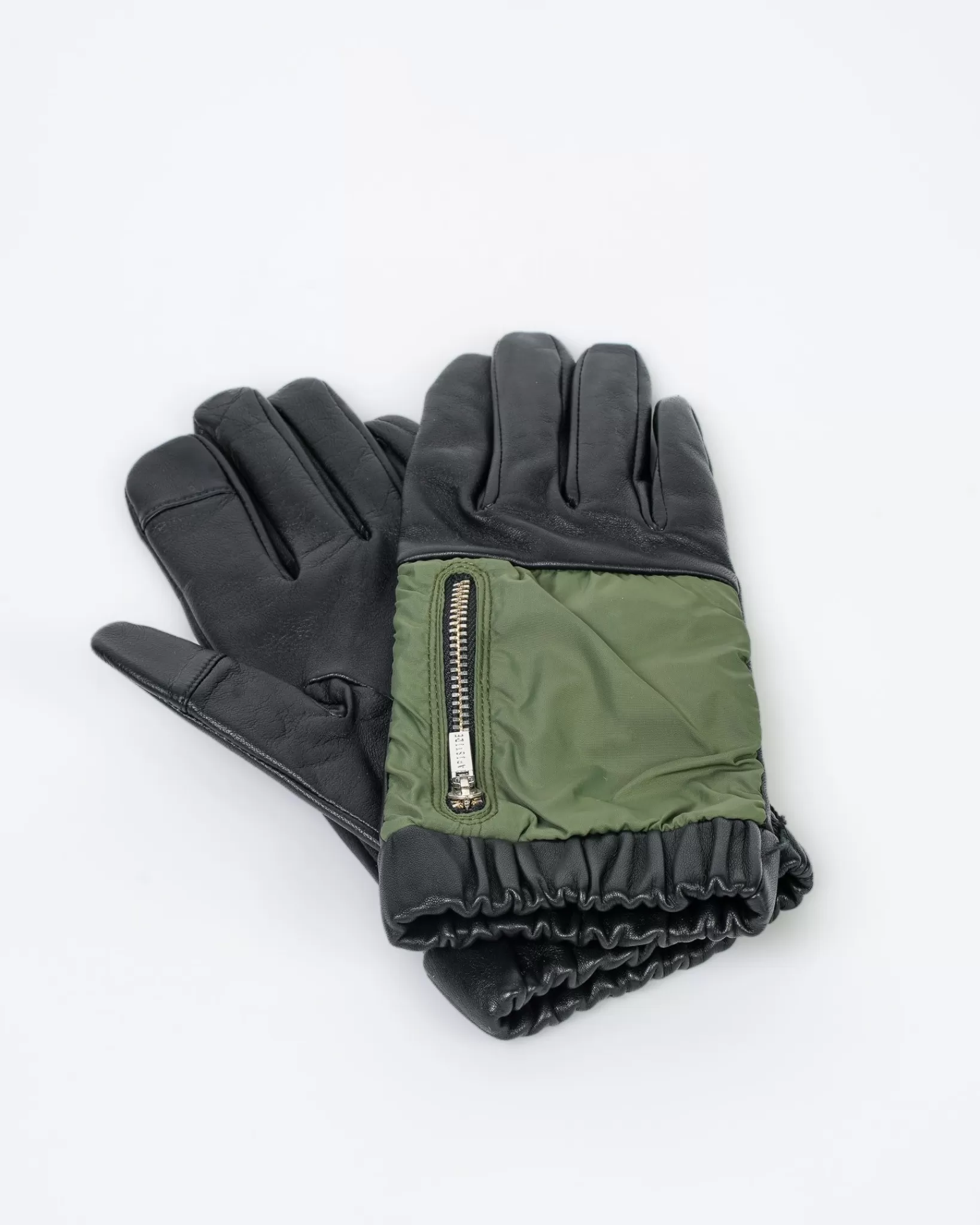 New Aristide Zipper Gloves - Olive