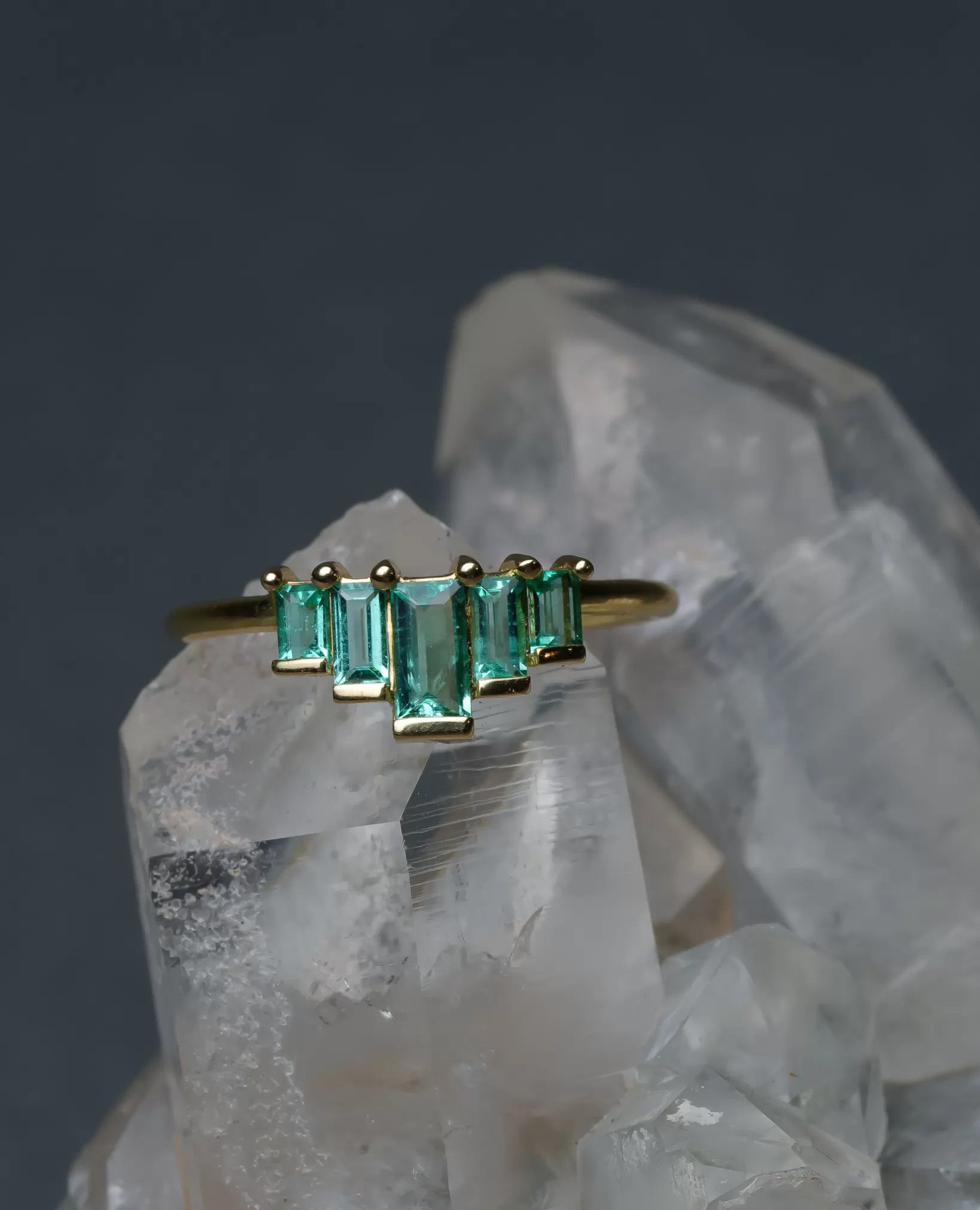 Cheap Artëmer Artemer Emerald Baguette Ring