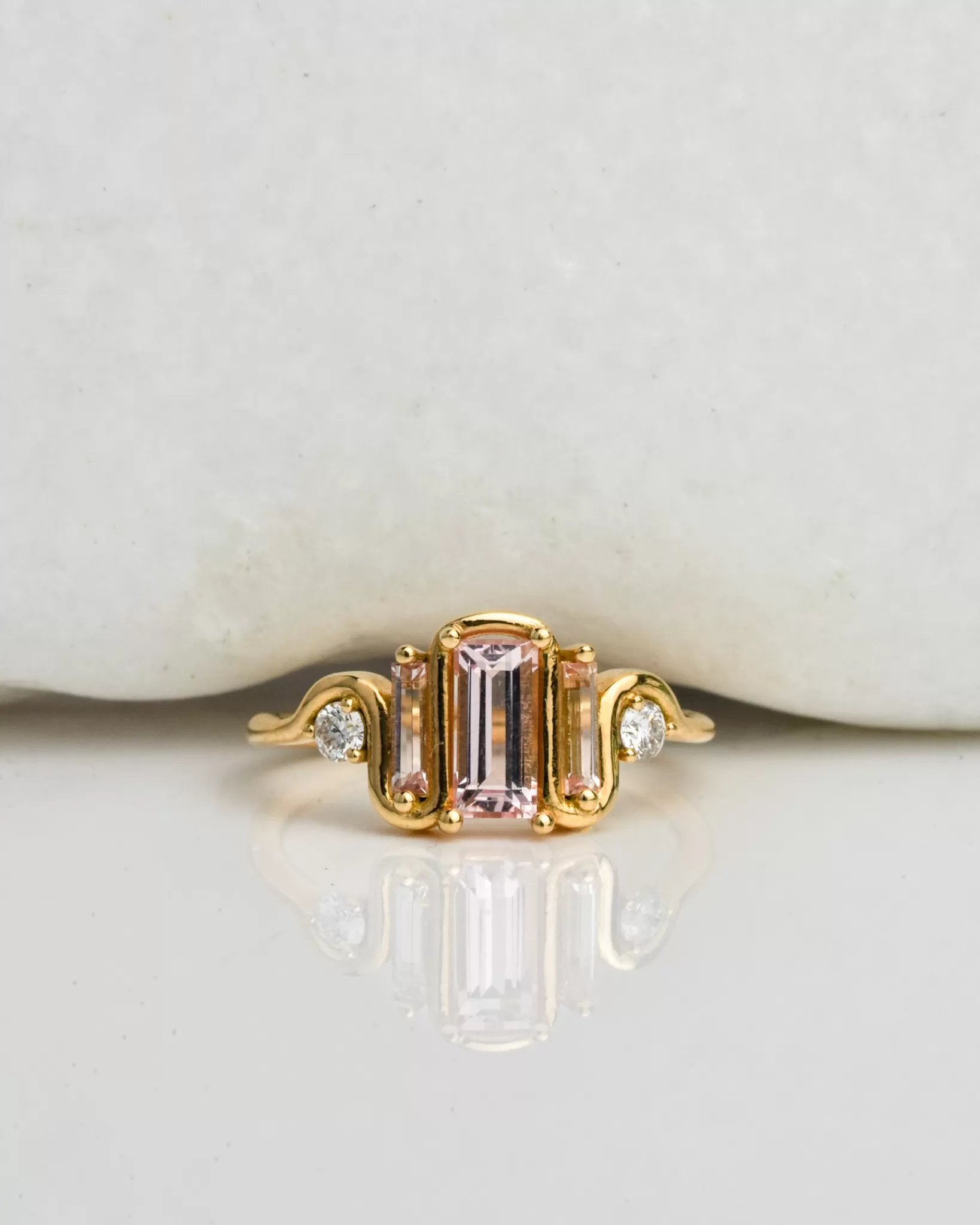 Hot Artëmer Artemer Morganite Wave Ring