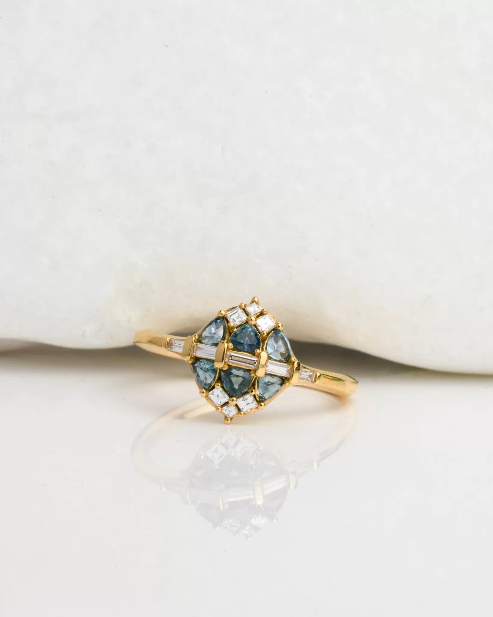 Fashion Artëmer Artemer Teal Sapphire Cluster Ring