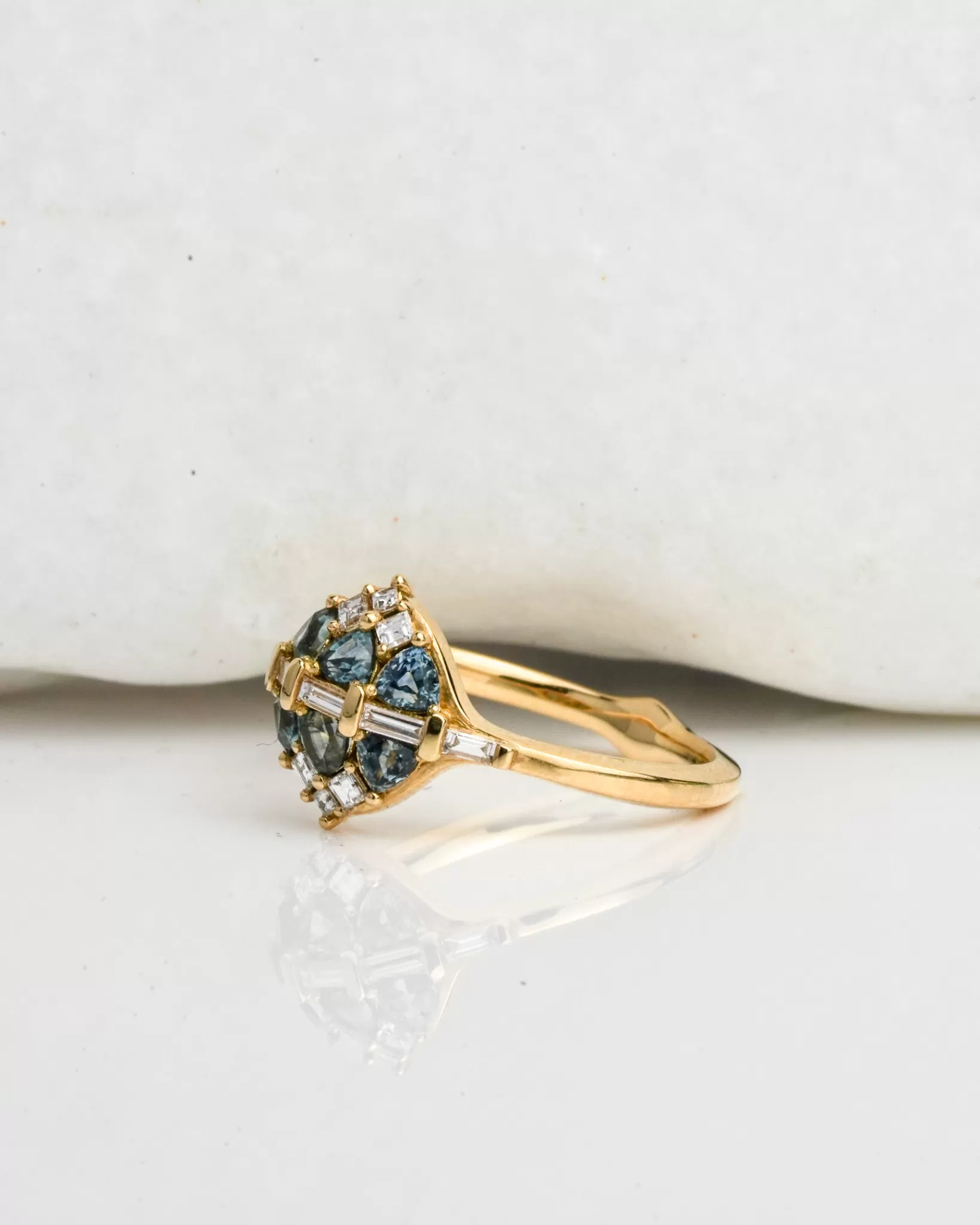 Fashion Artëmer Artemer Teal Sapphire Cluster Ring