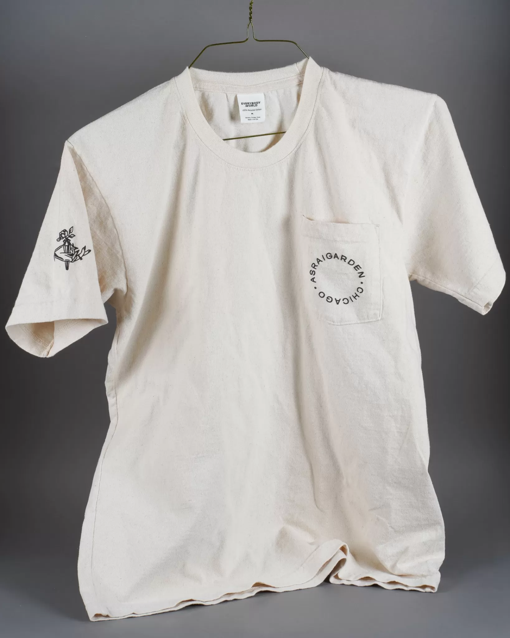 Outlet * Asrai Garden Cream Pocket Tee