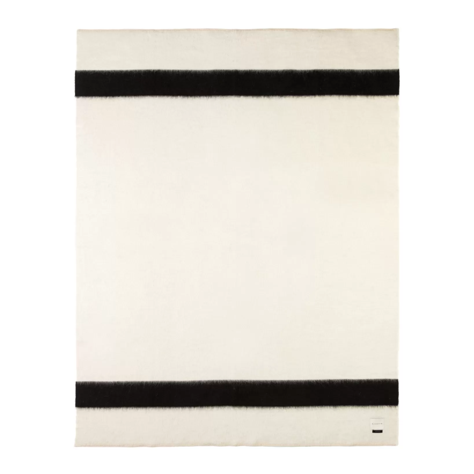 Clearance Blacksaw The Siempre Recycled Blanket- Ivory With Black Stripe
