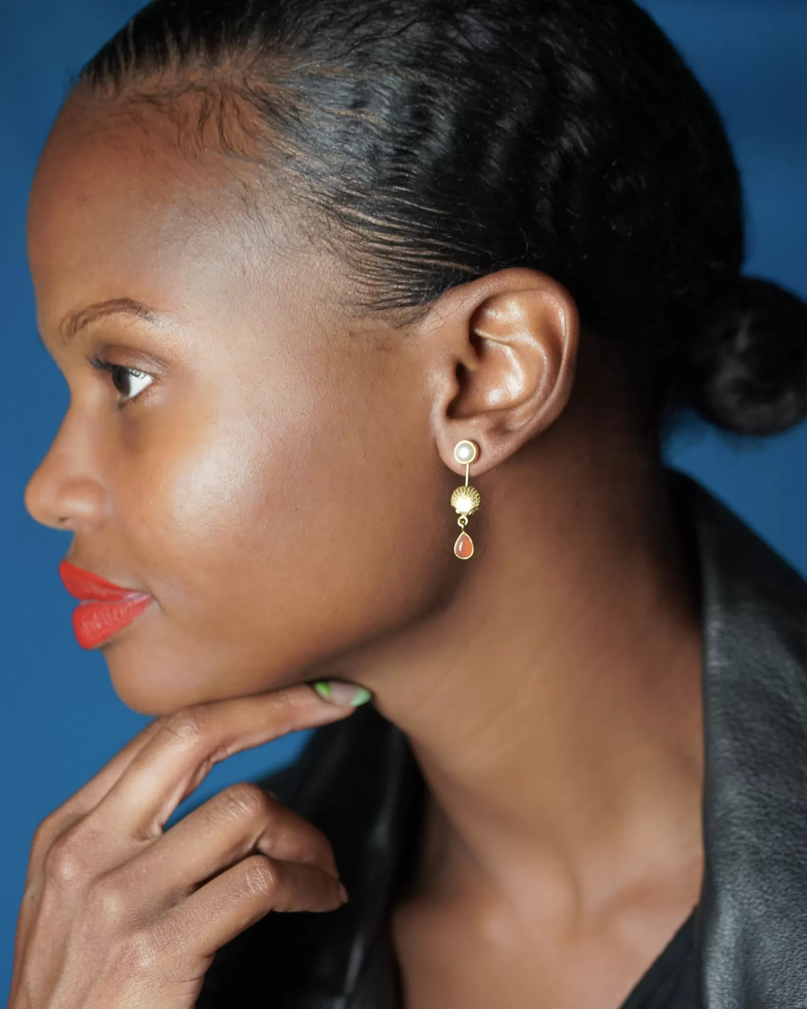 Shop Grainne Morton Double Detachable Victorian Drop Earrings Moonstone And Cameo