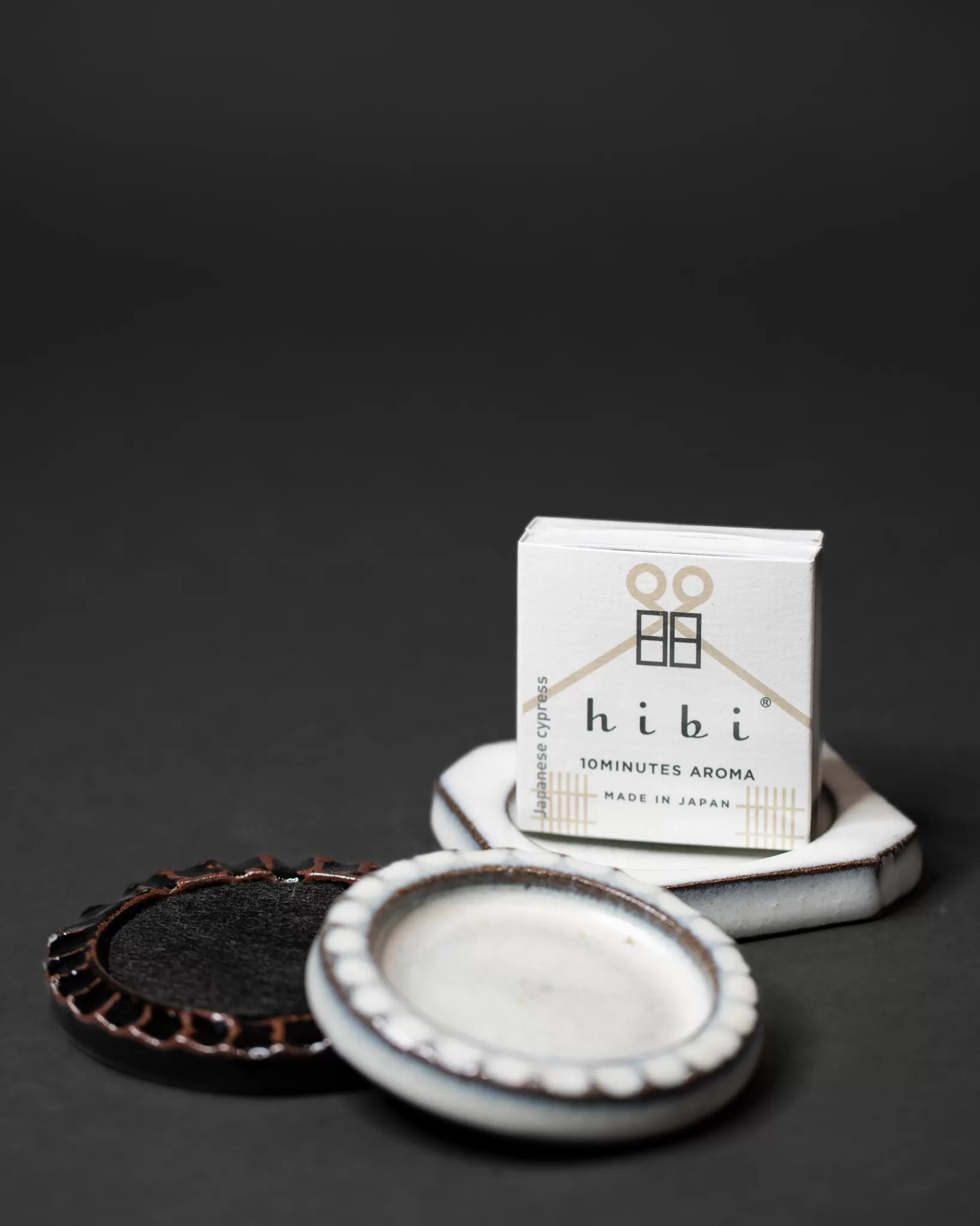 Clearance hibi Tamba Incense Tray - Octagon White