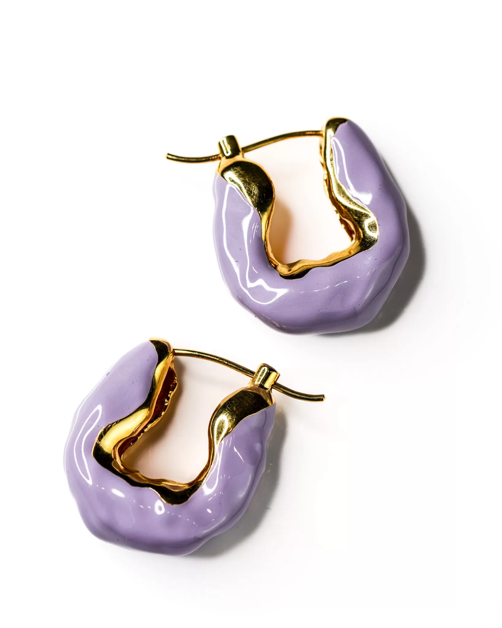 Cheap Joanna Laura Constantine Statement Wave Hoops Lavender