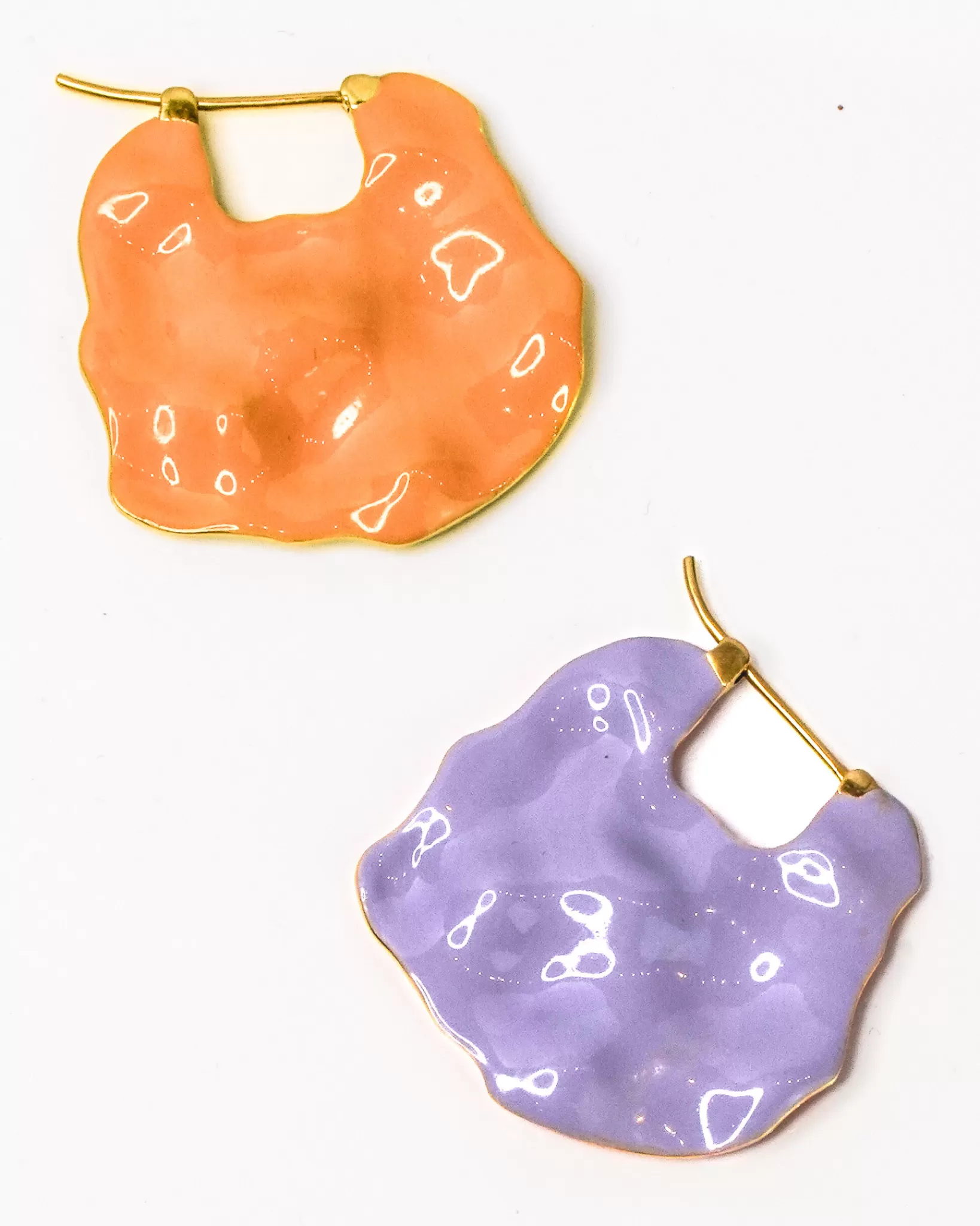 Clearance Joanna Laura Constantine Wave Double Face Earrings Lavender & Orange
