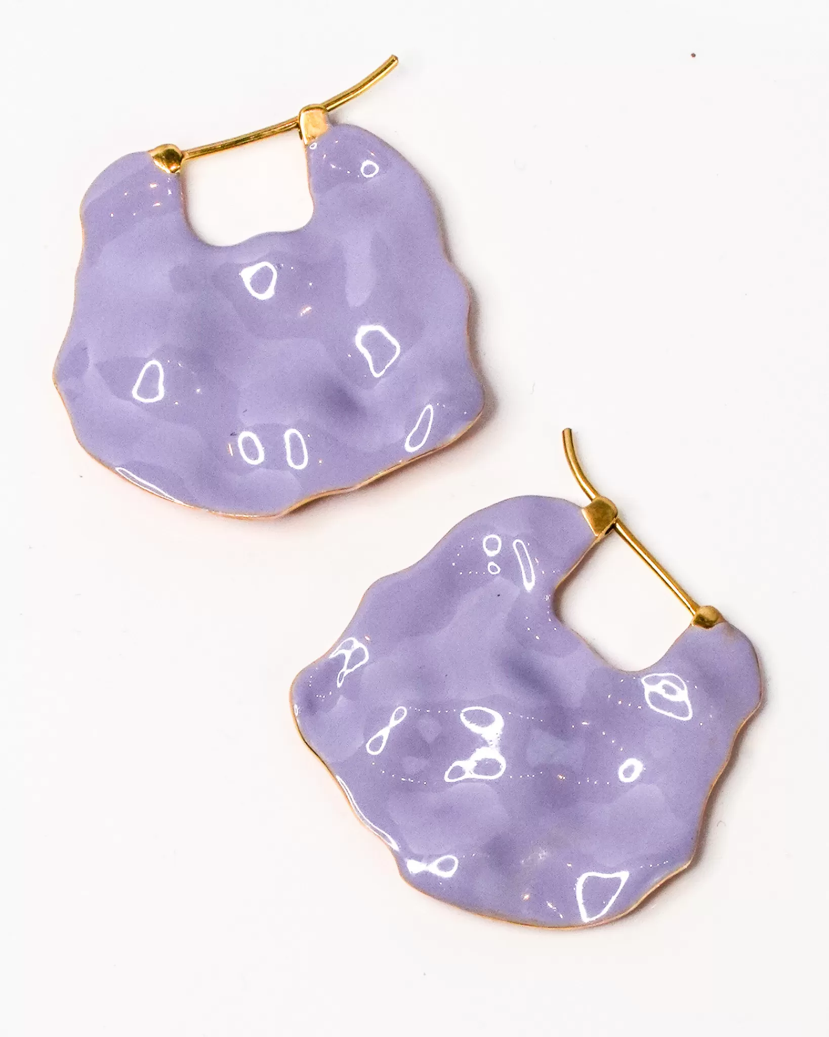 Clearance Joanna Laura Constantine Wave Double Face Earrings Lavender & Orange