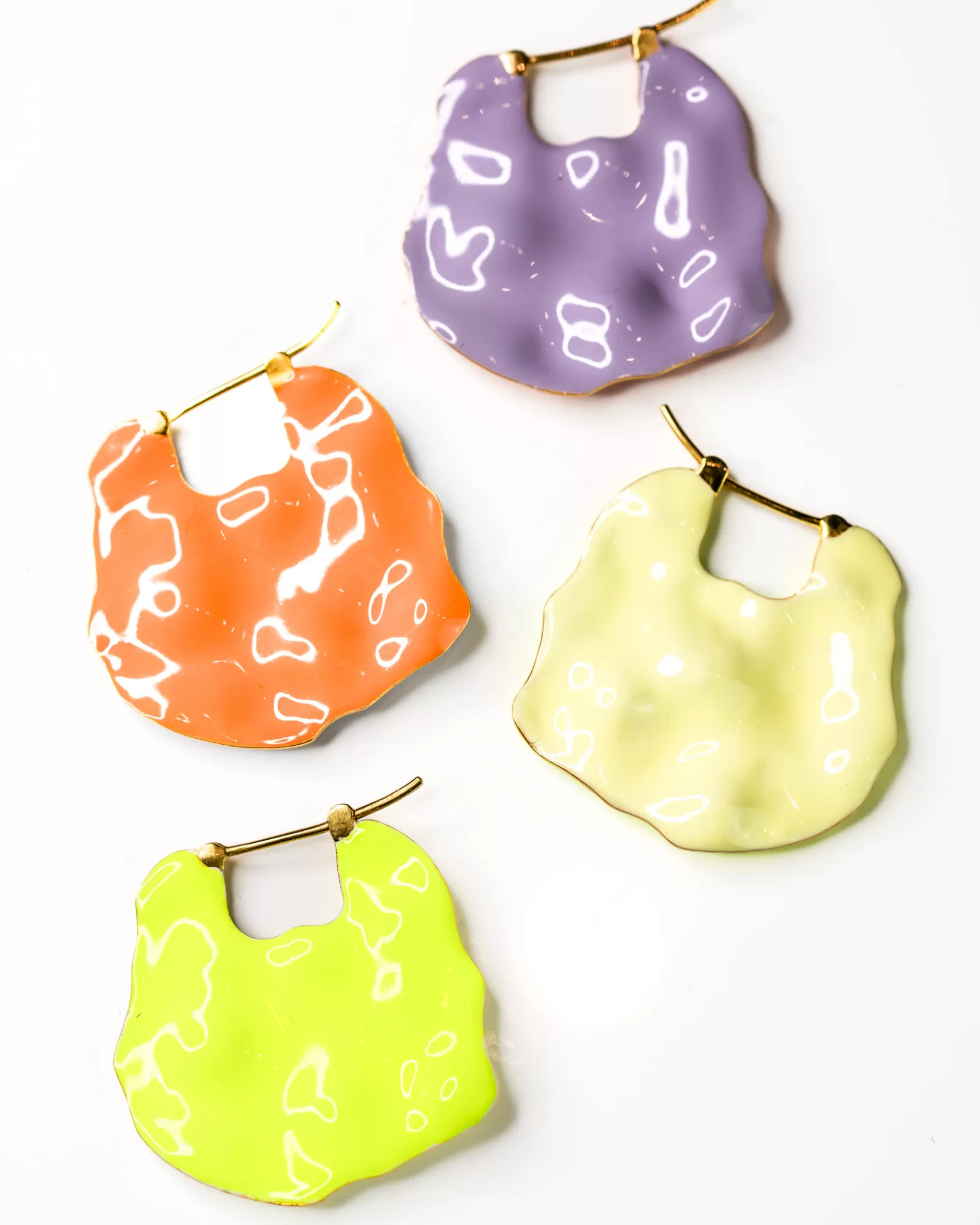 Clearance Joanna Laura Constantine Wave Double Face Earrings Lavender & Orange