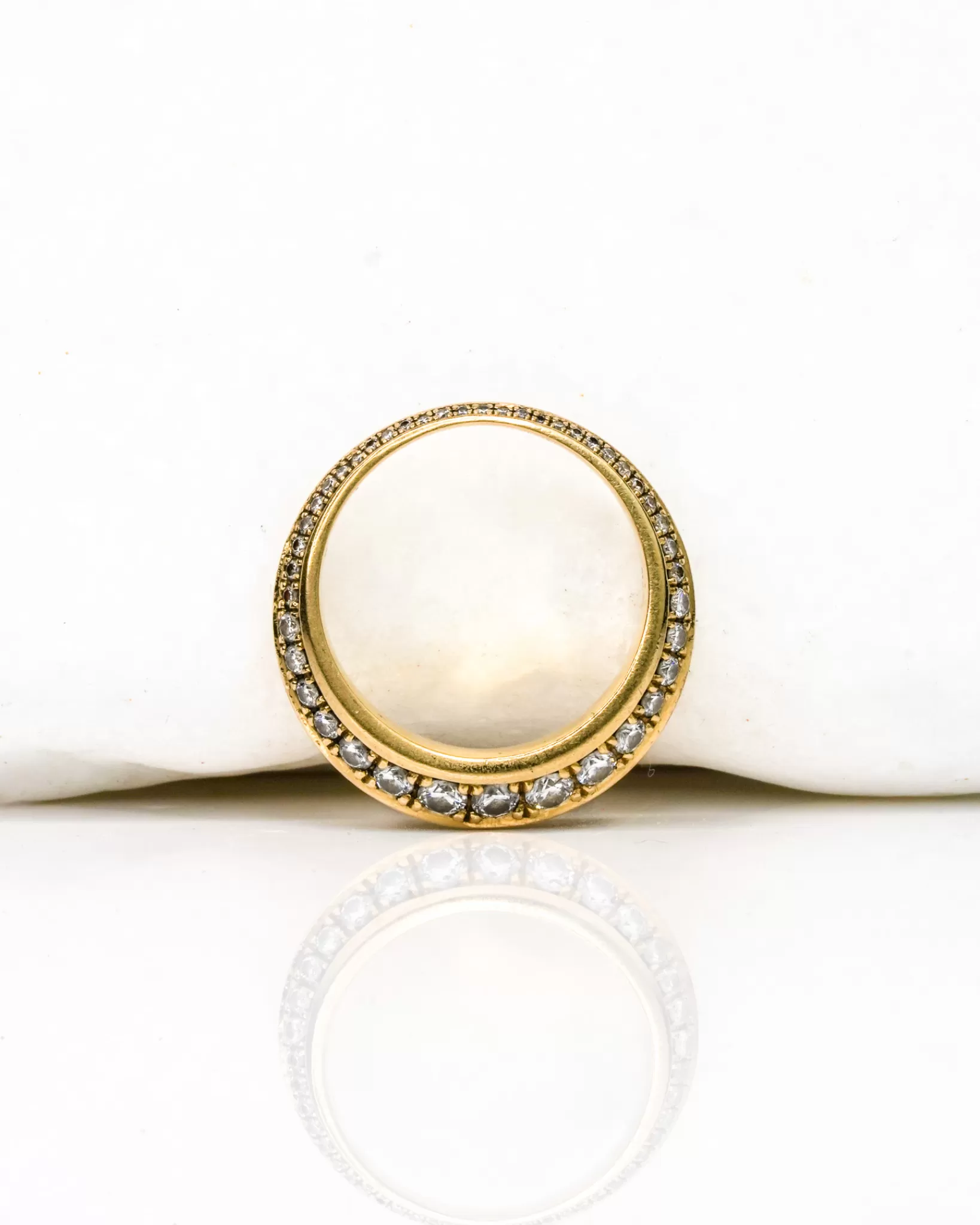 Discount Lizzie Mandler Pave Crescent Ring