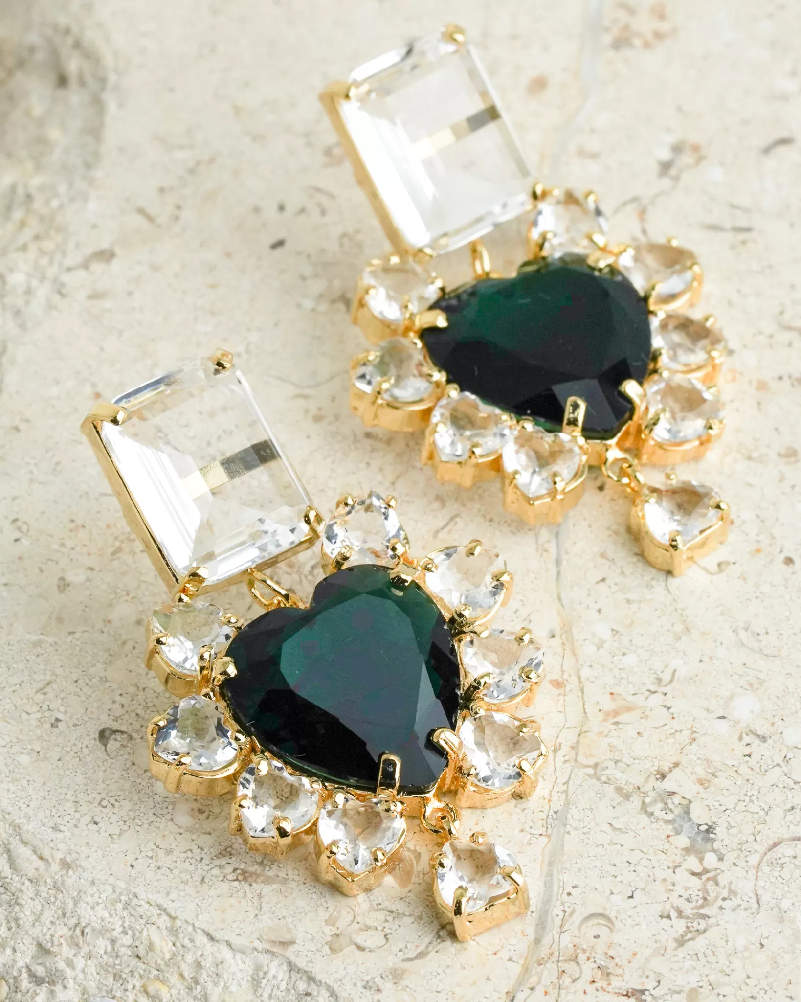 Outlet Pakera Pakera El Sabor Earrings Clear + Green