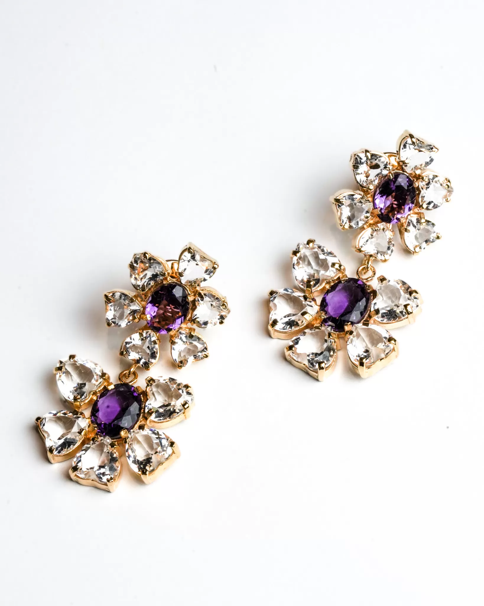 Online Pakera Pakera Las Flores Earrings Clear + Burgundy