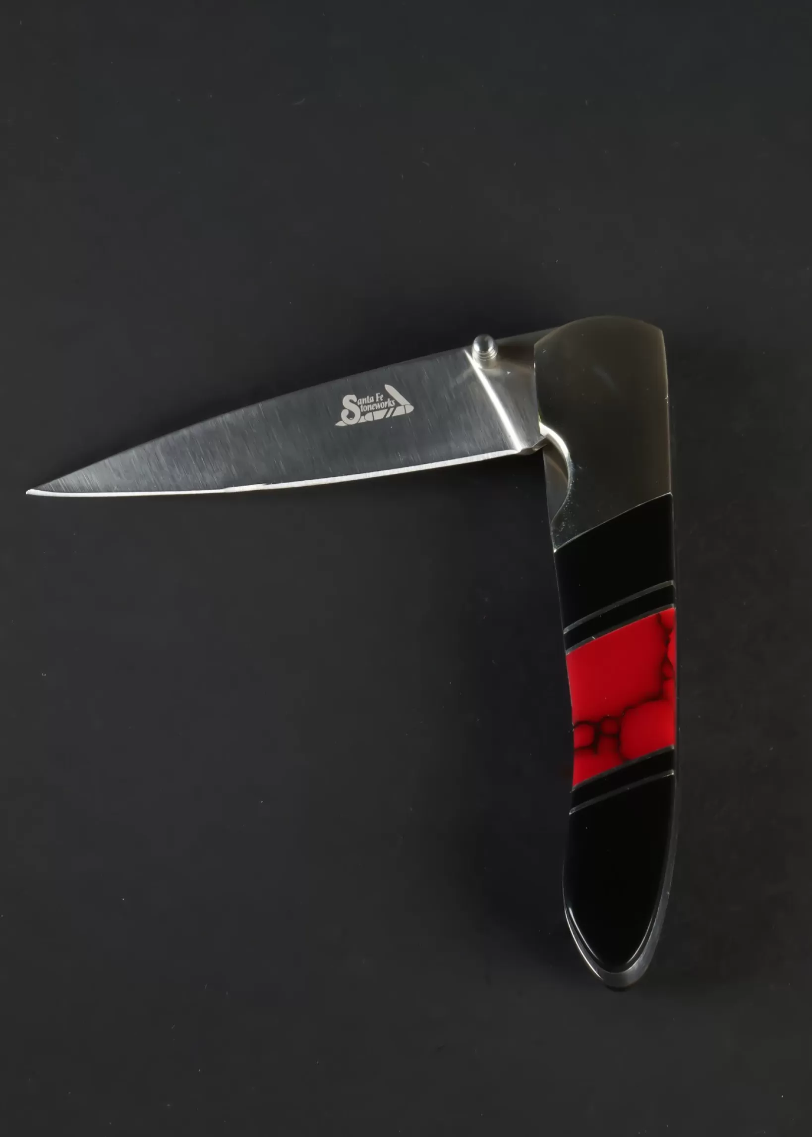 Sale Santa Fe Stoneworks 4" Knife - Bloodstone & Jet