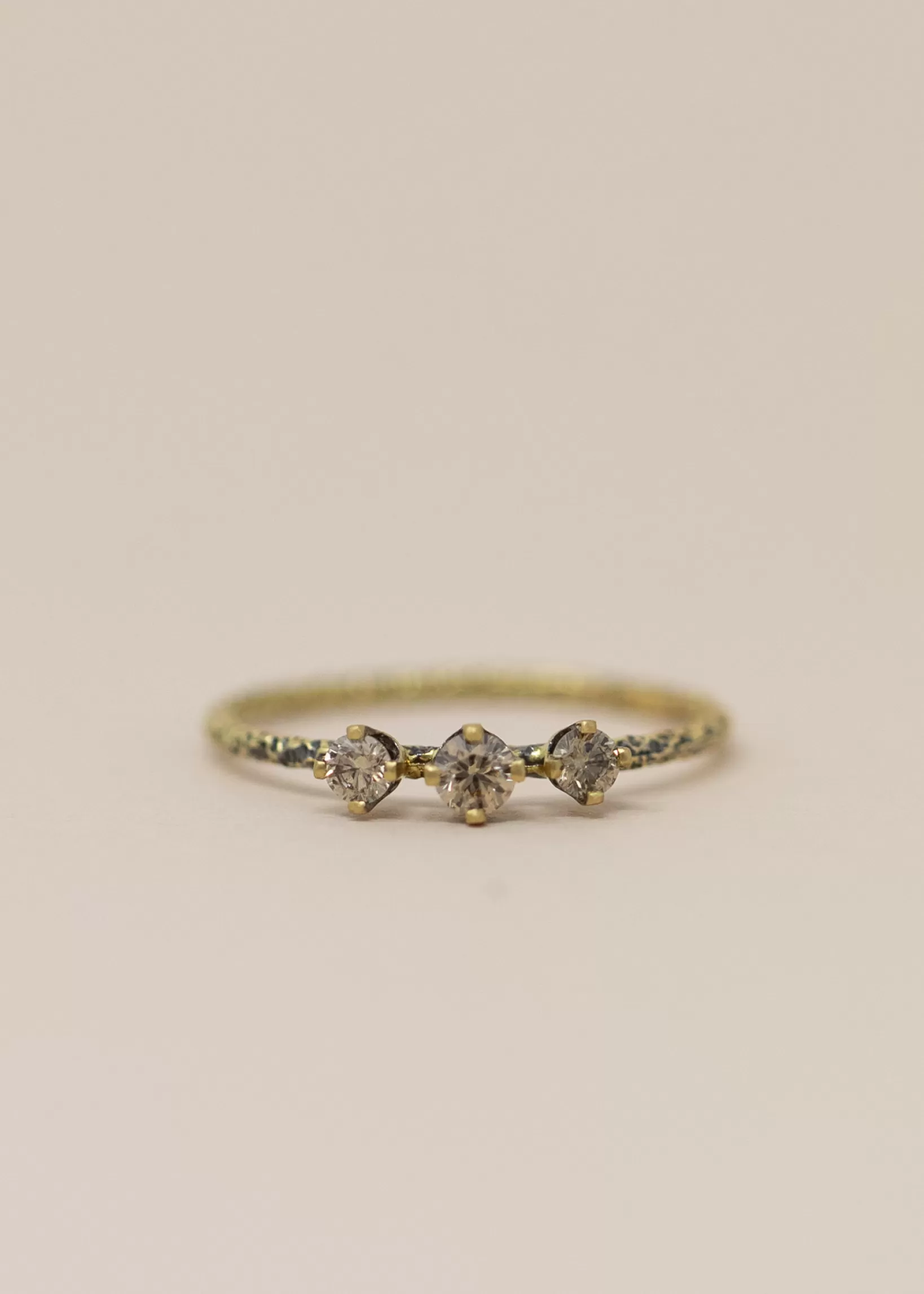 Best Satomi Kawakita Jewelry Satomi Kawakita Homespun Three Stone Brown Diamond Ring