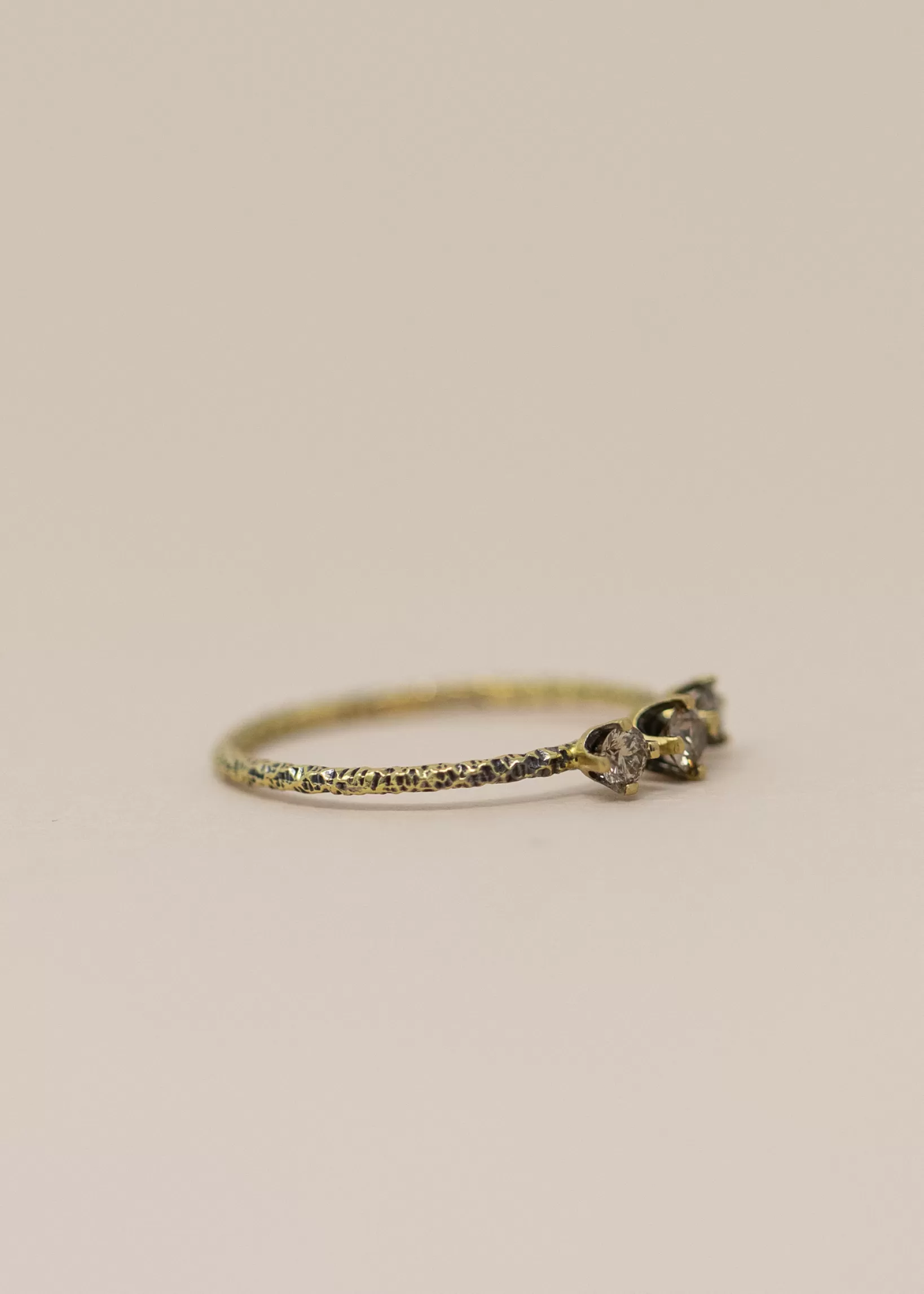 Best Satomi Kawakita Jewelry Satomi Kawakita Homespun Three Stone Brown Diamond Ring